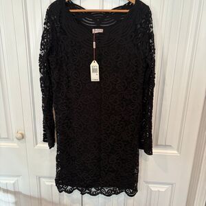 Max Studio‎ Speciality Products Black Lace Dress Size XL
